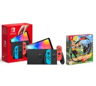Nintendo Switch OLED Czerwono-niebieski	 + Ring Fit Adventure
