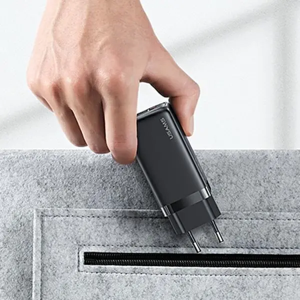 Ładowarka sieciowa USAMS T45 USB-C+USB 65W PD Super SI Biały