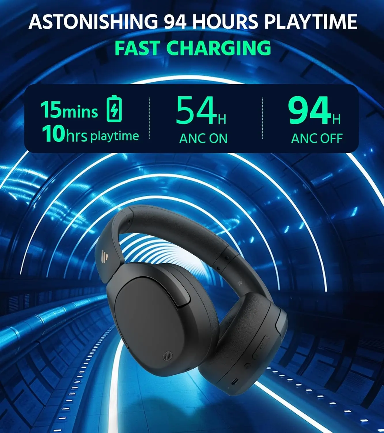 Słuchawki bezprzewodowe Edifier W830NB Nauszne Bluetooth 5.4 Czarny