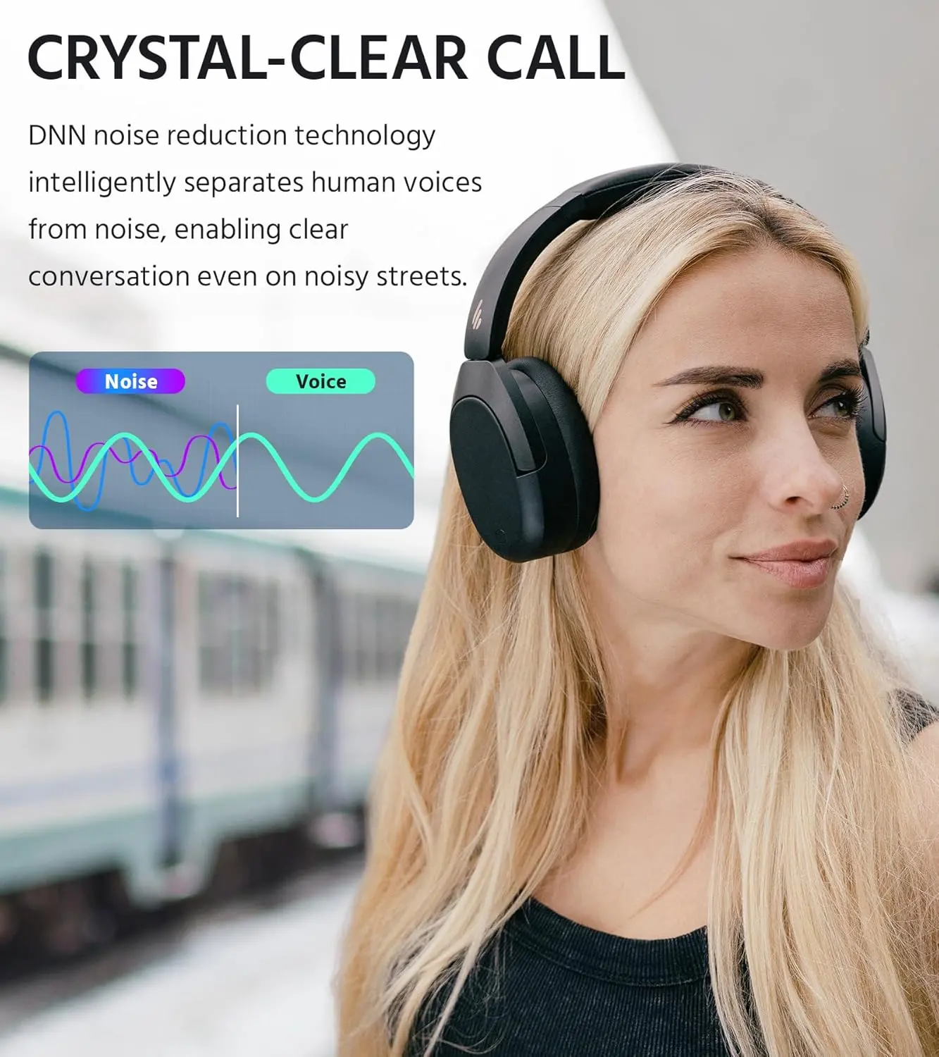 Słuchawki bezprzewodowe Edifier W830NB Nauszne Bluetooth 5.4 Czarny
