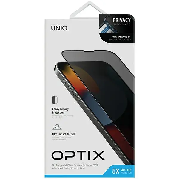 Szkło hartowane UNIQ Optix Privacy do iPhone 14/13/13 Pro