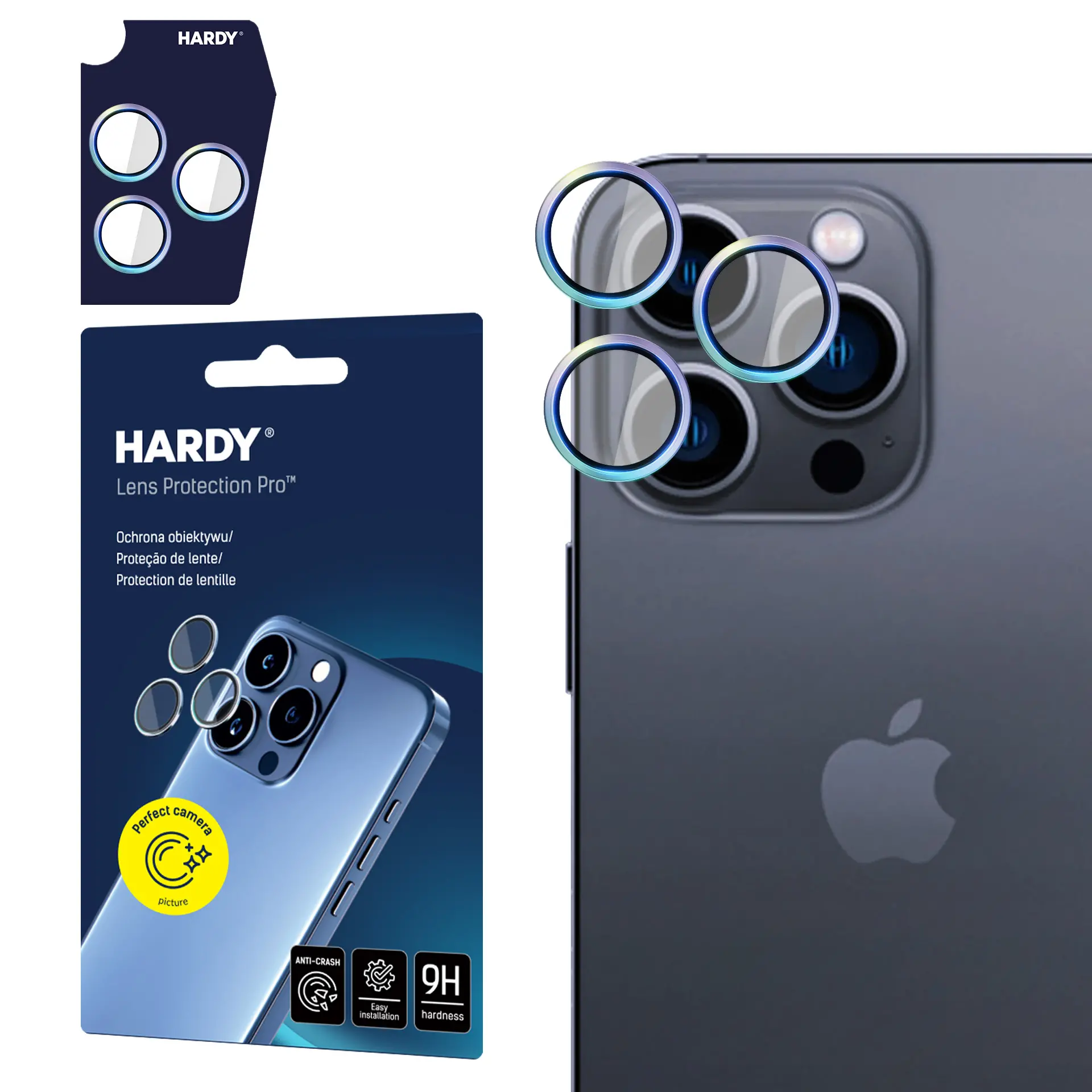 Szkło hartowane 3mk Hardy Lens Protection Pro do iPhone 15 Pro