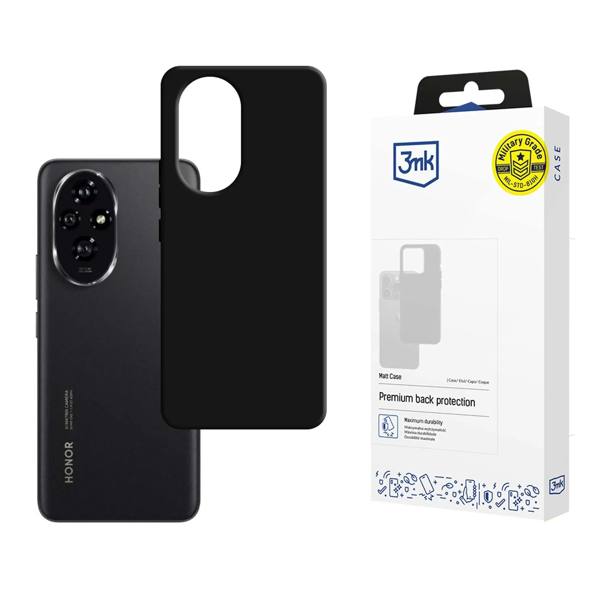 Etui 3mk Matt Case do Honor 200 Czarny