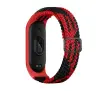 Pasek Beline do Mi Band 8 Nylon Czarno-czerwony