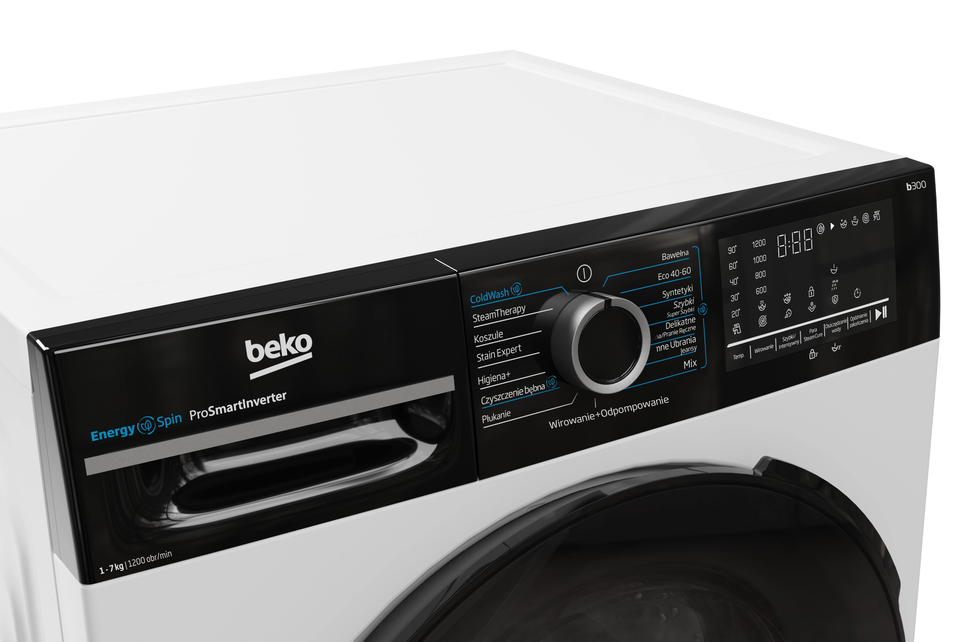 Pralka Beko b300 BM3WFU47215WBDC EnergySpin Slim 7kg 1200obr/min