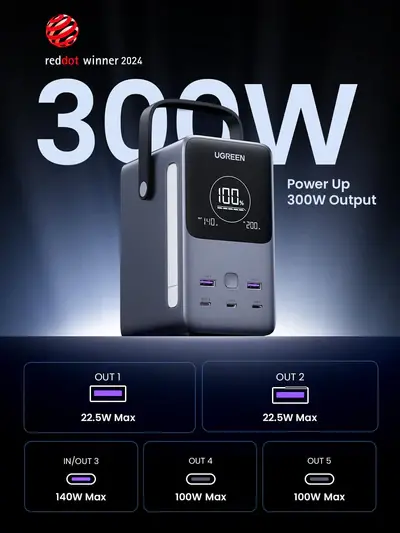 Powerbank UGREEN PB770 48000mAh, 300W Szary