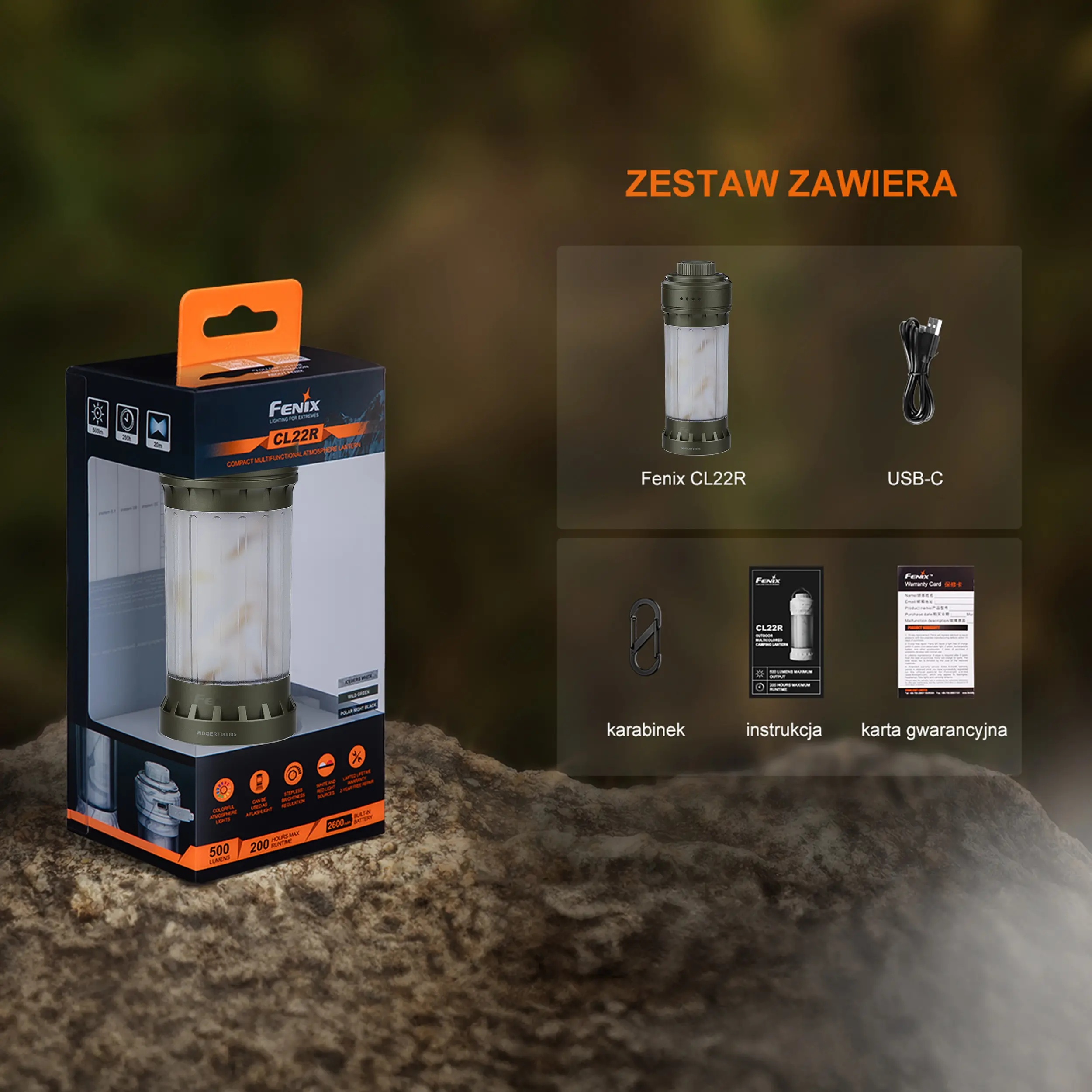 Latarka Fenix CL22R Zielony