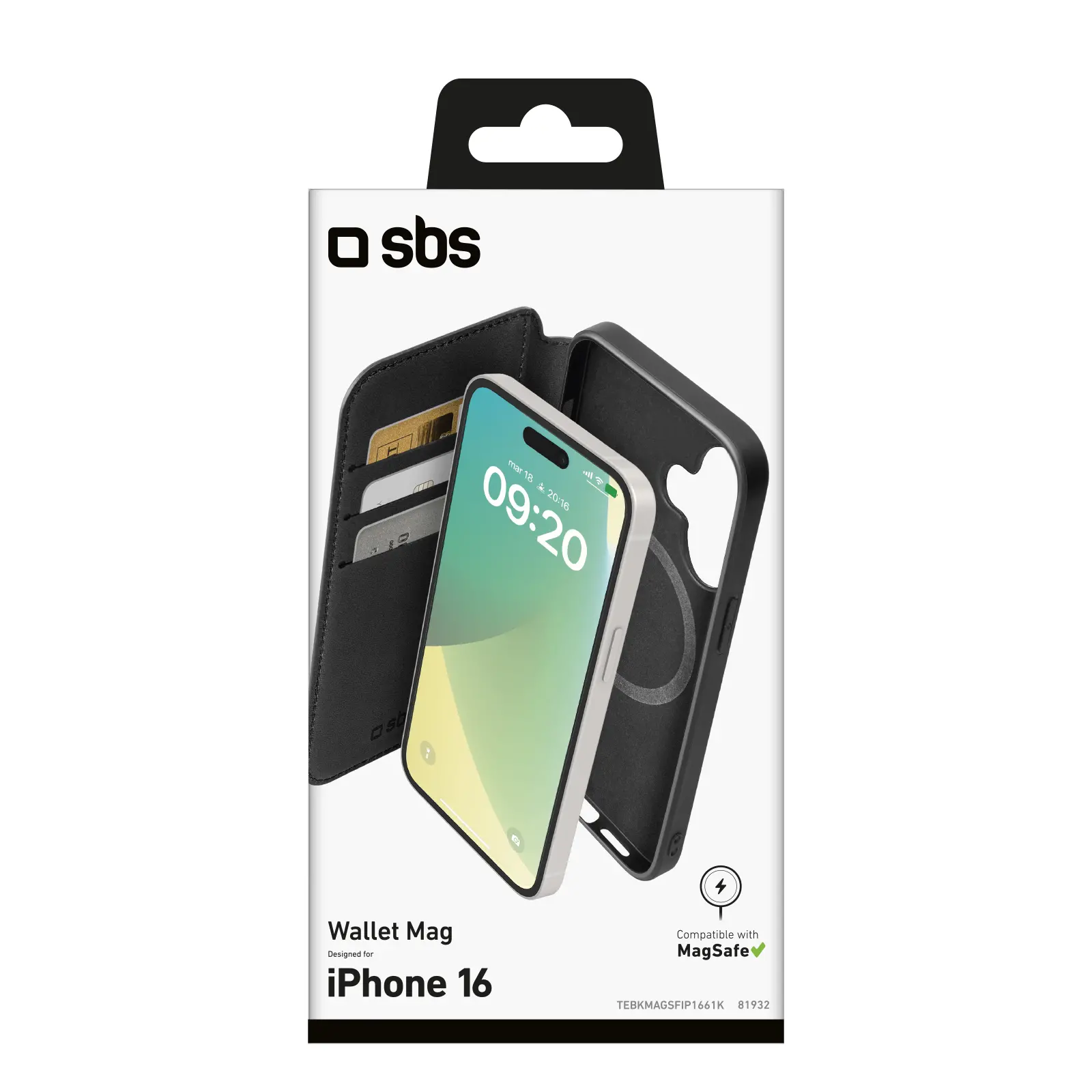 Etui SBS Wallet Mag TEBKMAGSFIP1661PK do iPhone 16 Pro Czarny