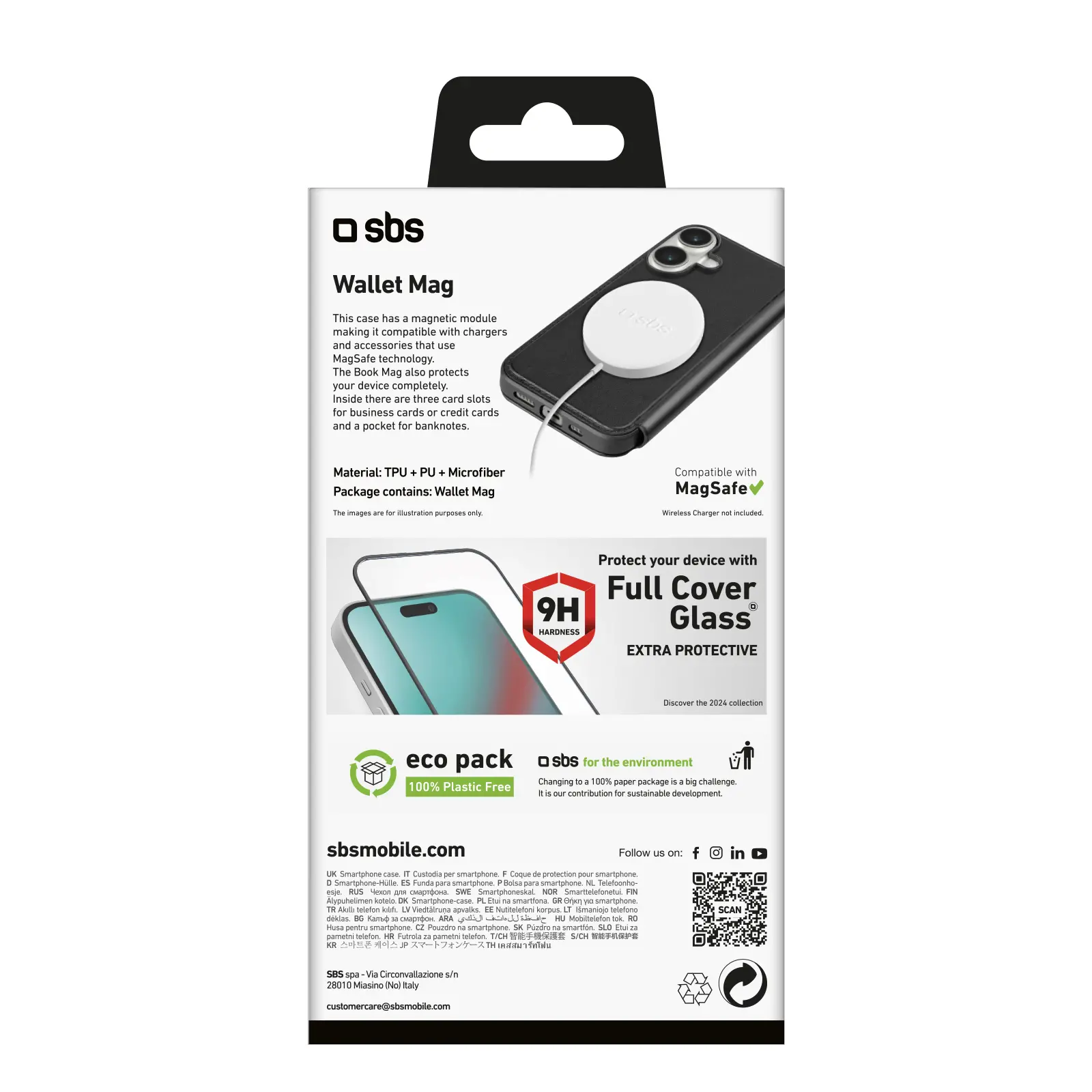 Etui SBS Wallet Mag TEBKMAGSFIP1667K do iPhone 16 Plus Czarny