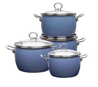 Zestaw garnków La Bonita Naturale LB8ZGE001 Indukcja Stal niskowęglowa 8 elementów