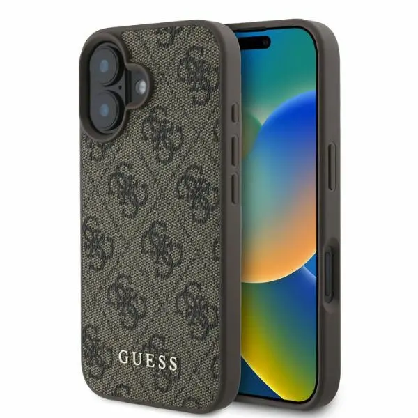 Etui Guess 4G Classic do iPhone 16 Plus Brązowy