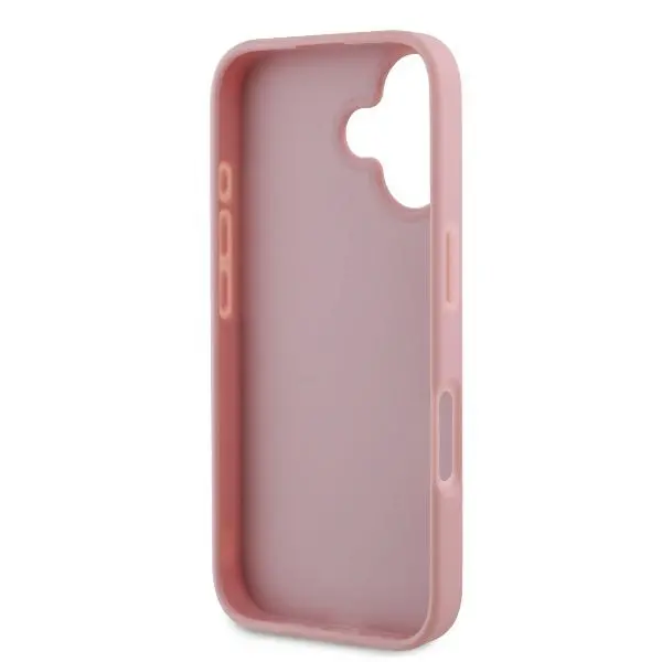 Etui Guess hardcase Fixed Glitter Big 4G do iPhone 16 Różowy