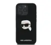 Etui Karl Lagerfeld Silicone Karl Head Print MagSafe do iPhone 16 Pro Czarny