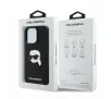 Etui Karl Lagerfeld Silicone Karl Head Print MagSafe do iPhone 16 Pro Czarny