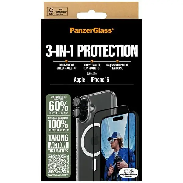 Etui PanzerGlass Bundle 3w1 do iPhone 16