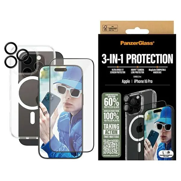Etui PanzerGlass Bundle 3w1 do iPhone 16 Pro