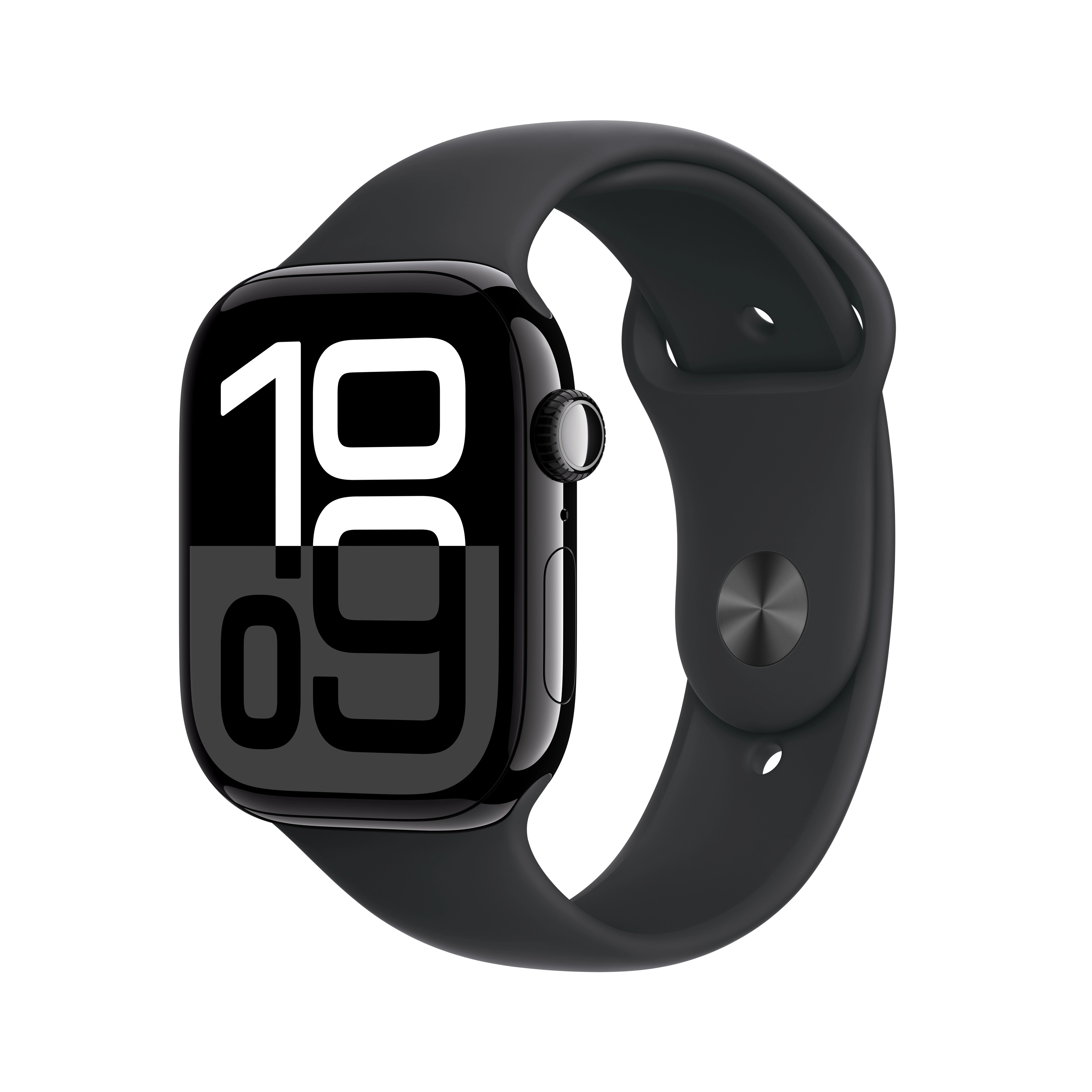 Apple Watch Series 10 GPS + Cellular 42mm aluminium onyks pasek sportowy czarny M/L