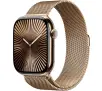 Apple Watch Series 10 GPS + Cellular koperta 46mm tytan złoty bransoleta mediolańska złoty S/M