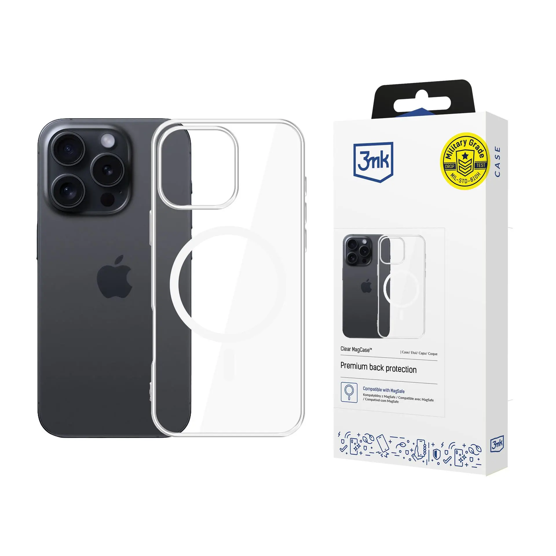 Etui 3mk Clear MagCase do iPhone 16 Pro Max Przezroczysty