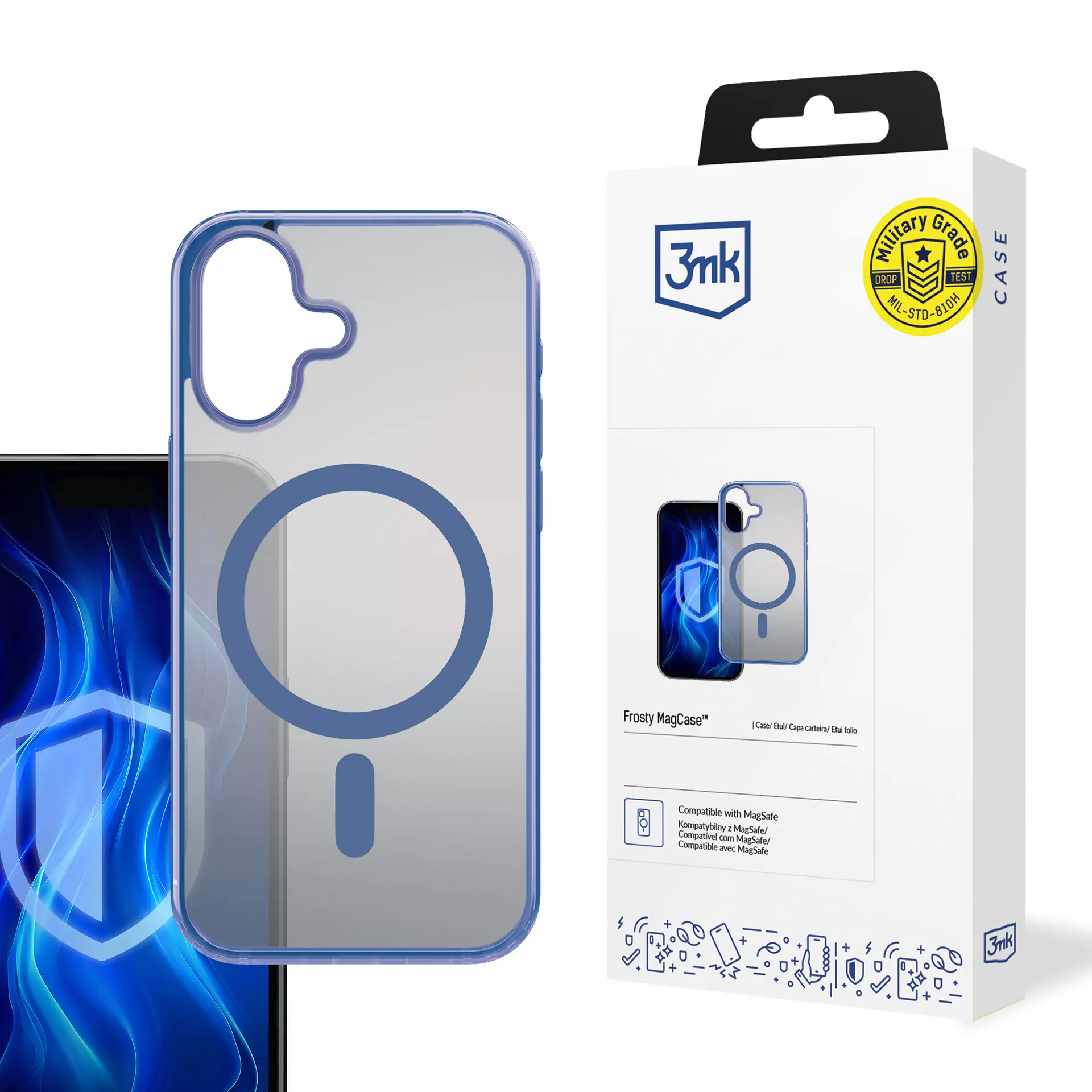 Etui 3mk Frosty MagCase do iPhone 16 Plus Niebieski