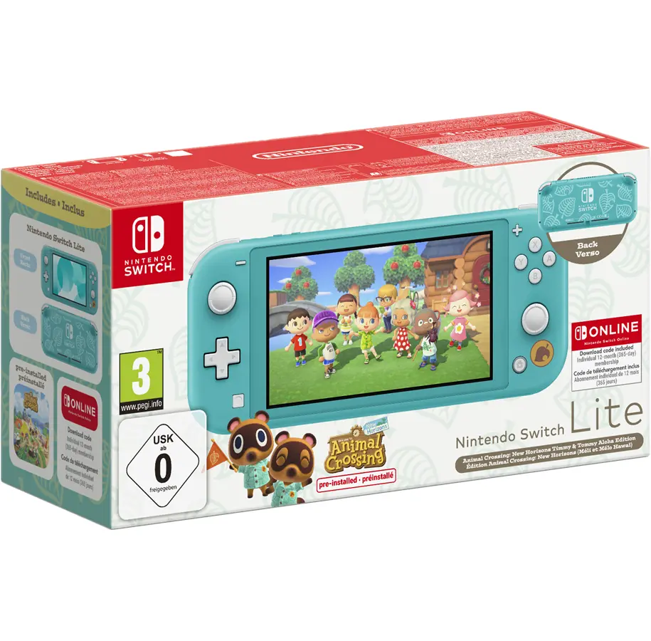 Konsola Nintendo Switch Lite Turkusowy + Animal Crossing: New Horizons + Nintendo Online 365dni