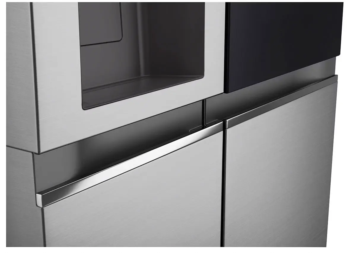 Lodówka LG SBS InstaView GSGV80PYLL Pełny No Frost 179cm Dystrybutor wody Komora świeżości Zdalne sterowanie Srebrny