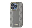 Etui DKNY Leather Checkered Mono Pattern MagSafe do iPhone 15 Pro Max Beżowy