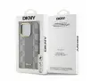 Etui DKNY Leather Checkered Mono Pattern MagSafe do iPhone 15 Pro Max Beżowy