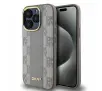 Etui DKNY Leather Checkered Mono Pattern MagSafe do iPhone 15 Pro Max Beżowy