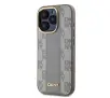 Etui DKNY Leather Checkered Mono Pattern MagSafe do iPhone 15 Pro Max Beżowy