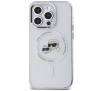 Etui Karl Lagerfeld IML Metal Karl&Choupette Head MagSafe do iPhone14 Pro Biały