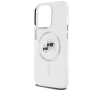 Etui Karl Lagerfeld IML Metal Karl&Choupette Head MagSafe do iPhone14 Pro Biały