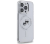 Etui Karl Lagerfeld IML Metal Karl&Choupette Head MagSafe do iPhone14 Pro Biały