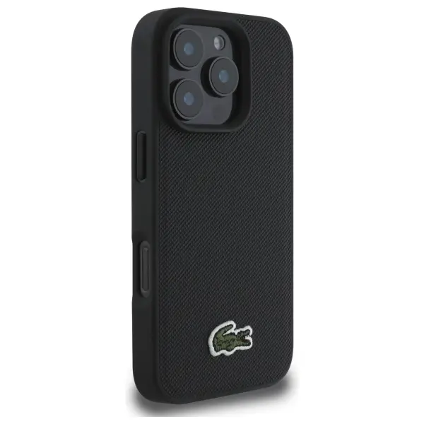 Etui Lacoste Iconic Petit Pique MagSafe do iPhone 16 Pro Czarny