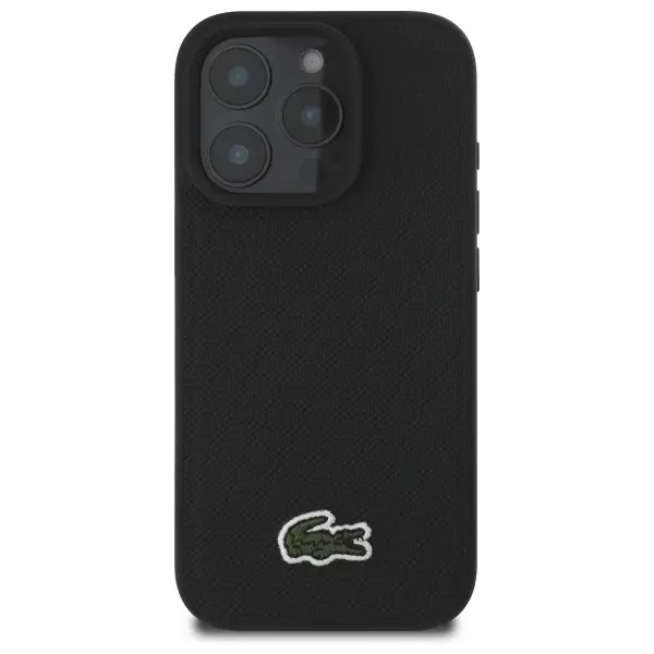 Etui Lacoste Iconic Petit Pique MagSafe do iPhone 16 Pro Czarny