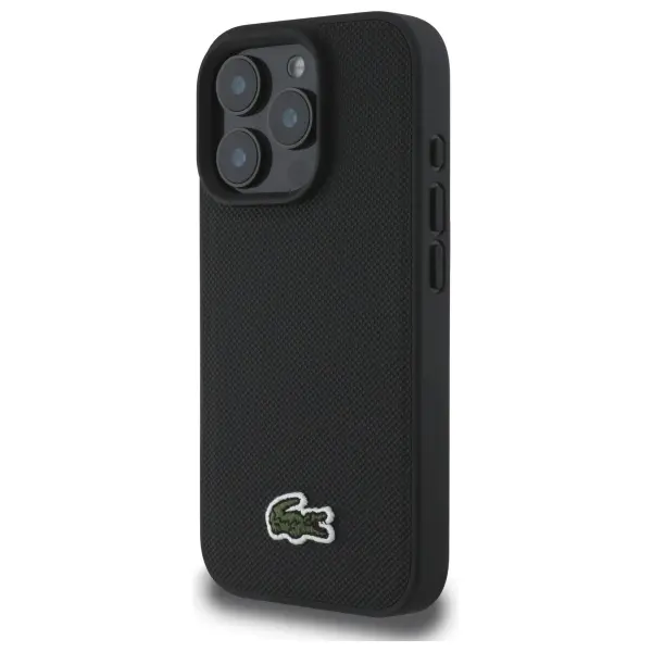 Etui Lacoste Iconic Petit Pique MagSafe do iPhone 16 Pro Czarny