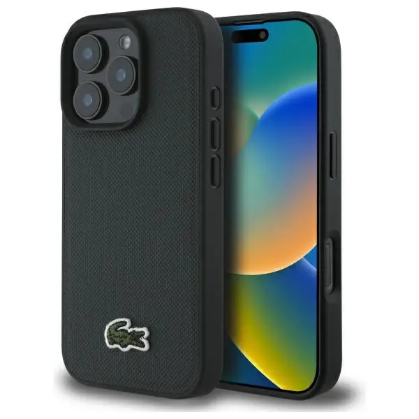 Etui Lacoste Iconic Petit Pique do iPhone 16 Pro Max Zielony