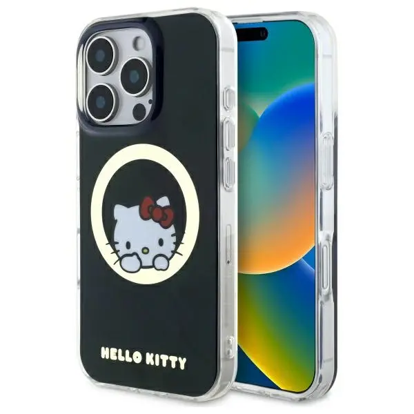 Etui Hello Kitty IML Sweet Kitty MagSafe do iPhone 16 Pro Max Czarny