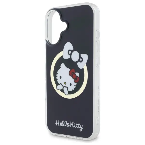 Etui Hello Kitty IML Fun bow MagSafe do iPhone 16 Czarny