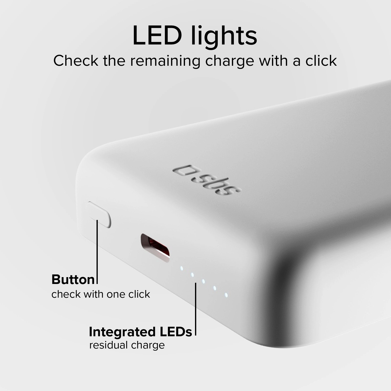Powerbank SBS TEBB5000HDMAG 5000mAh PD 20W MagSafe Biały