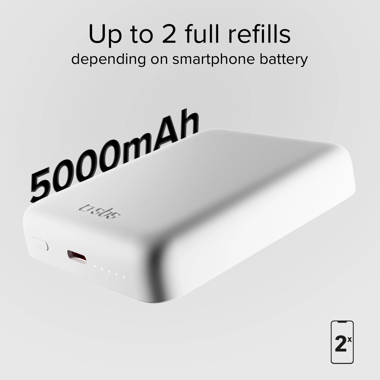 Powerbank SBS TEBB5000HDMAG 5000mAh PD 20W MagSafe Biały