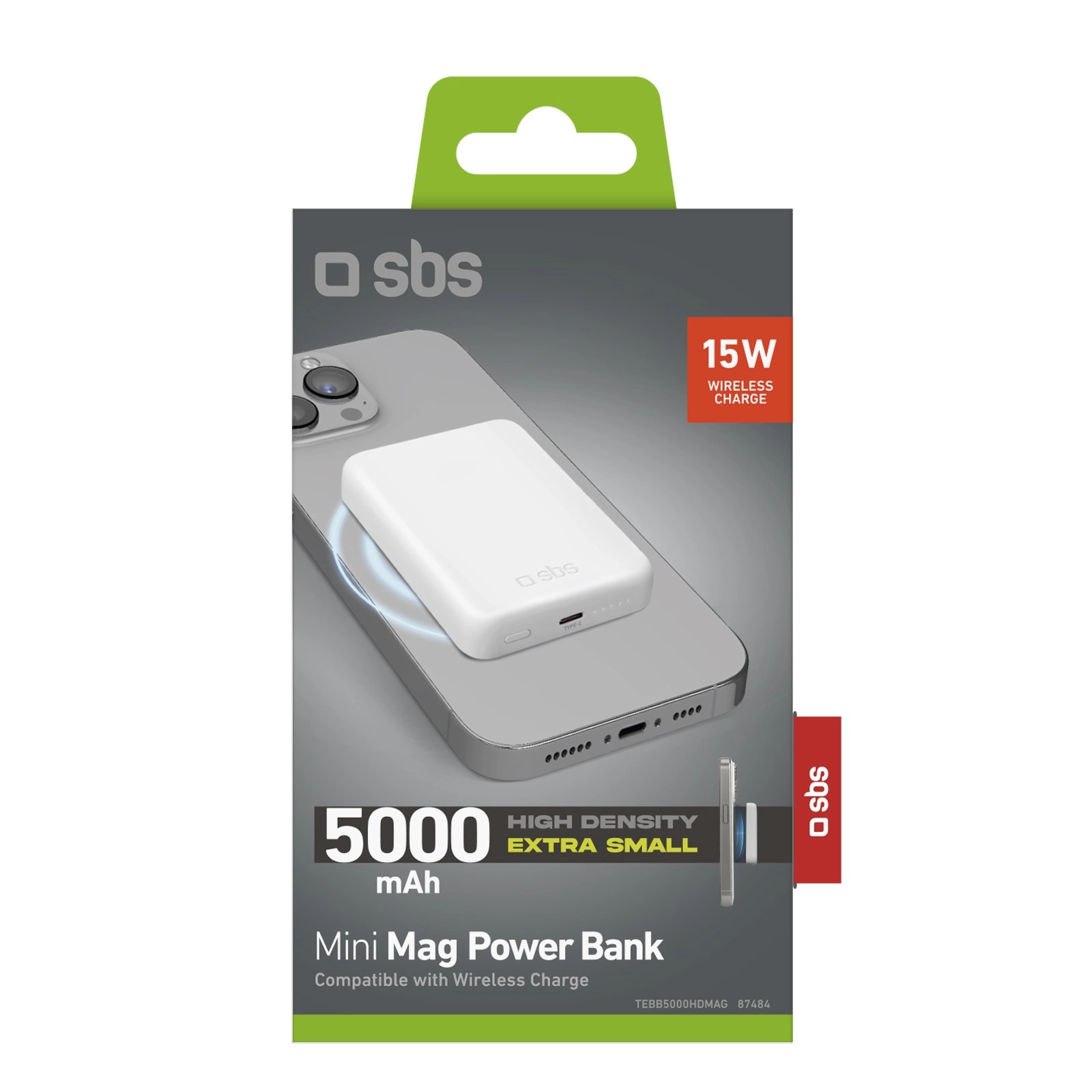 Powerbank SBS TEBB5000HDMAG 5000mAh PD 20W MagSafe Biały