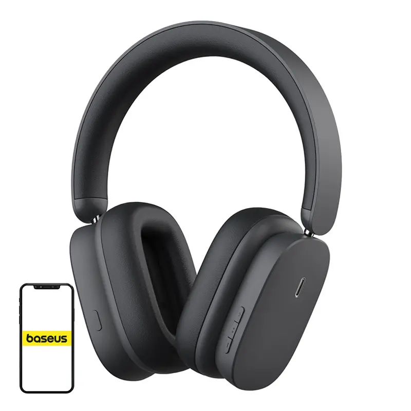 Słuchawki bezprzewodowe Baseus Bowie H1 ANC Nauszne Bluetooth 5.2 Szary