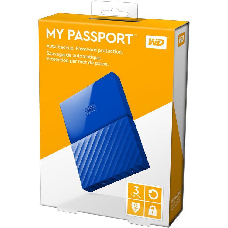 Dysk WD My Passport 3TB 2,5" USB 3.0 (niebieski)