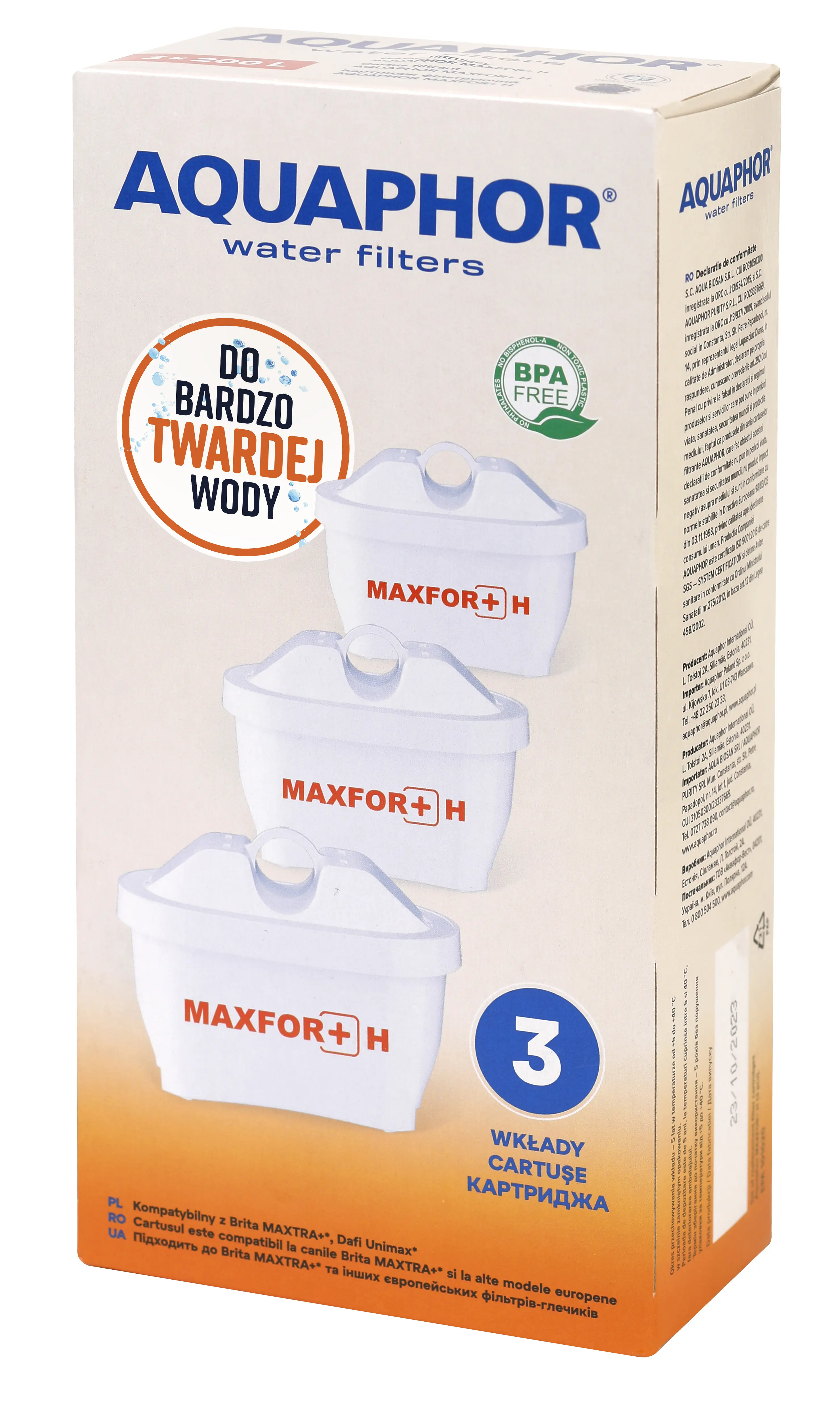Wkład filtrujący Aquaphor Maxfor Plus H 3szt.