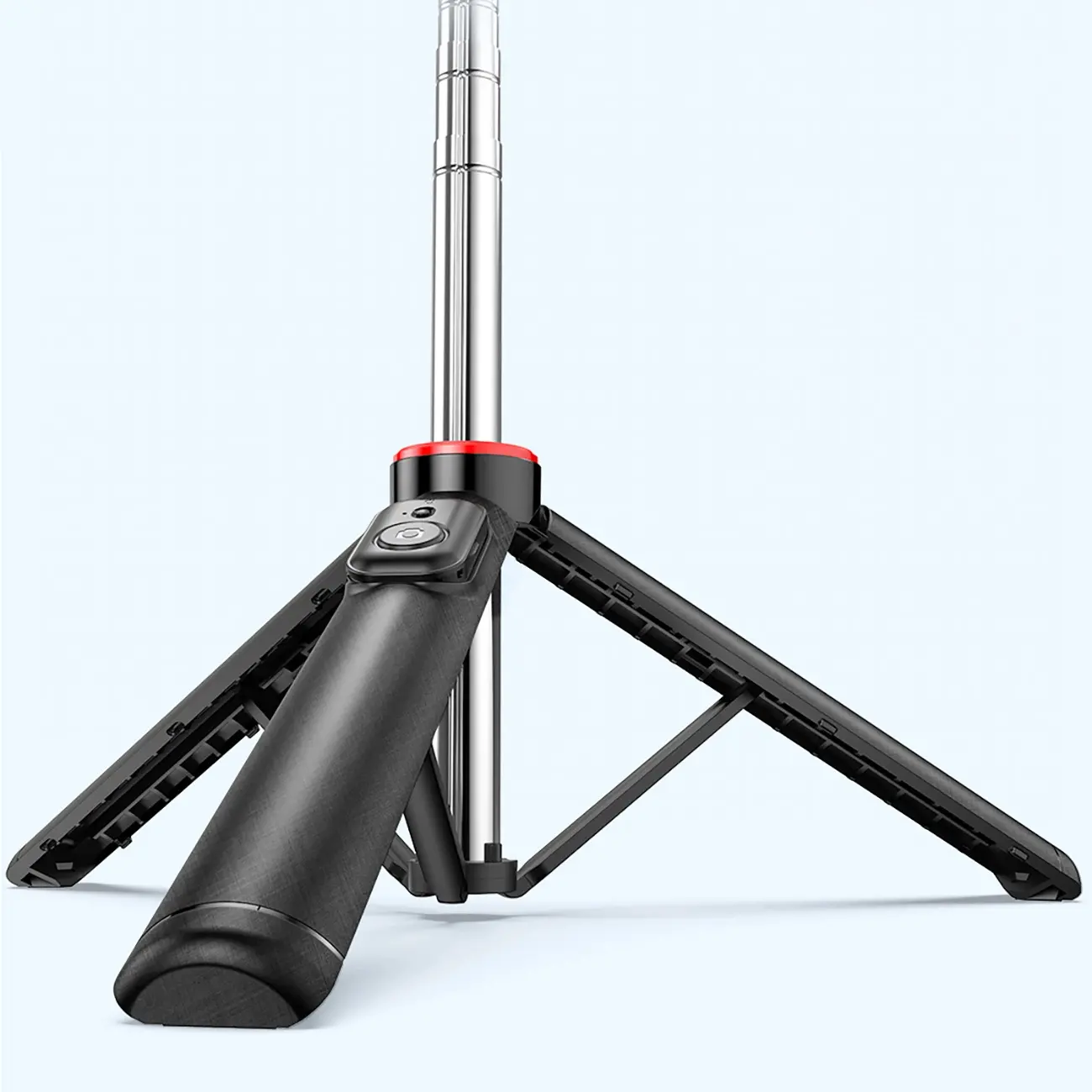 Selfie stick Hurtel WC13YDS 1,3m z podwójną lampą Czarno-srebrny
