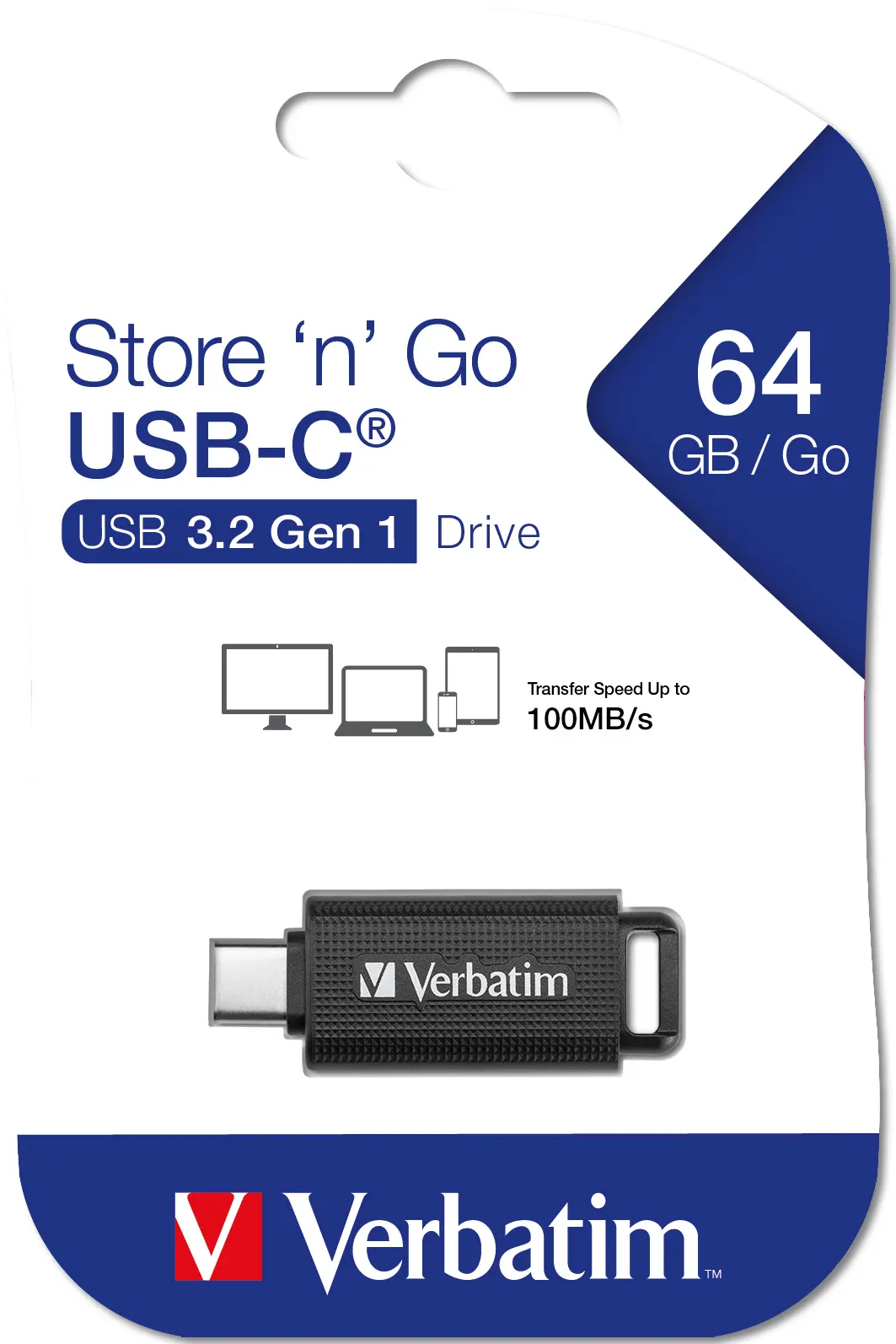 PenDrive Verbatim Store'n'Go 64GB USB 3.2 Typ-C Czarny