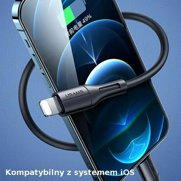 Kabel USAMS USB do Lightning 2A Fast Charge 1m Niebieski