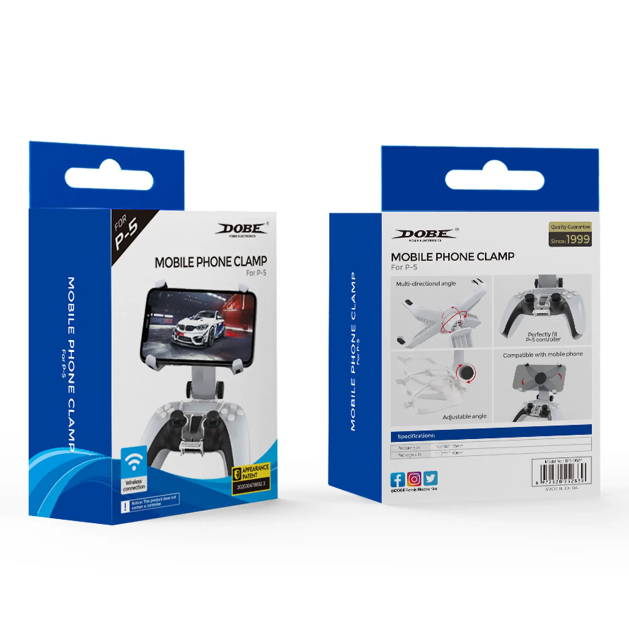 Uchwyt Dobe TP5-0527 na telefon do pada DualSense