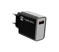 Natec Ribera 1x USB-A 18W Czarny